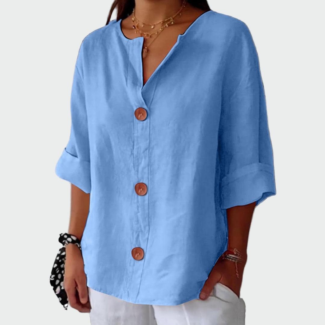 Casual blouse met textuur