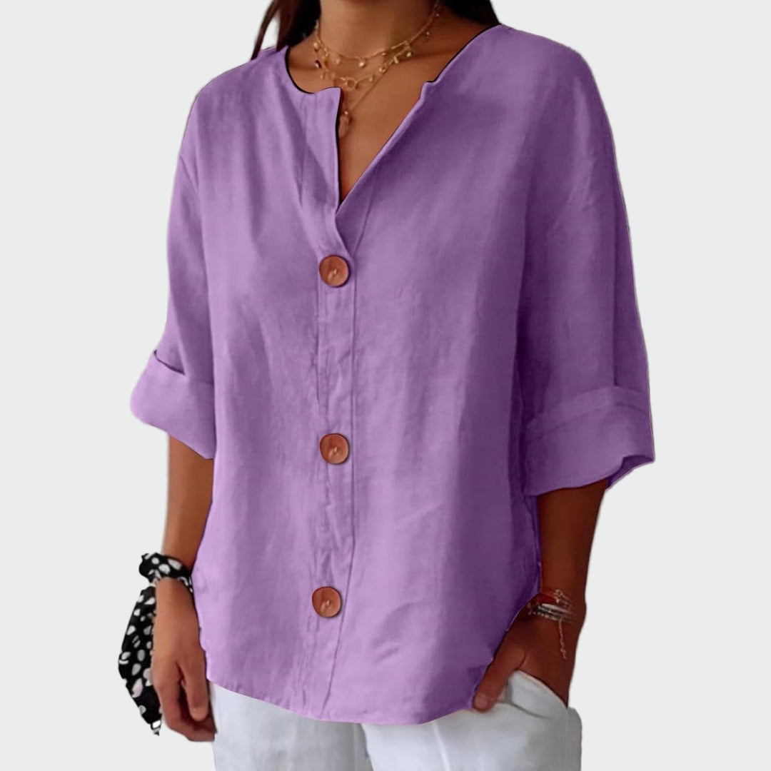 Casual blouse met textuur