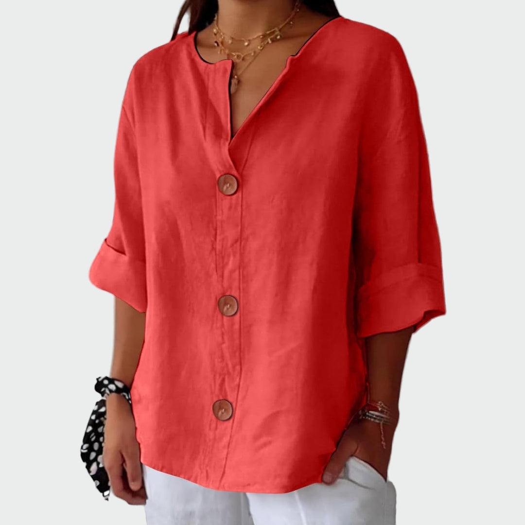 Casual blouse met textuur