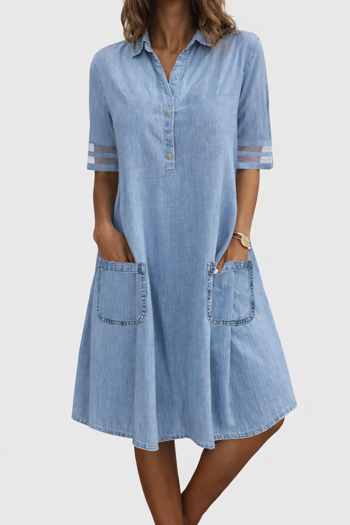 Olívia ® | Comfortabele en Flatterende Denim Jurk