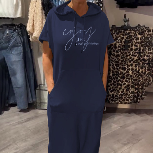 Sásquia - Casual jurk met capuchon