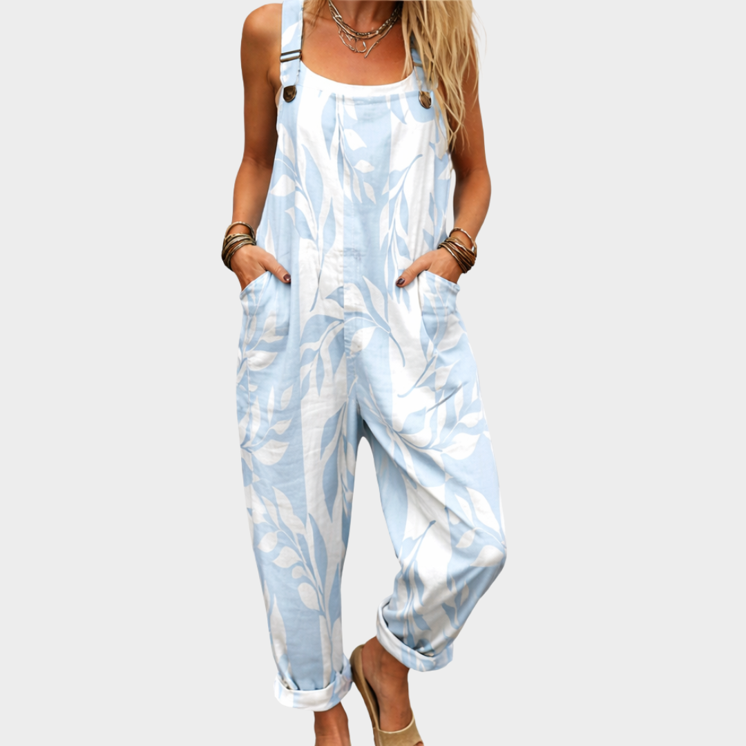 Comfortabele en Geprinte Jumpsuit