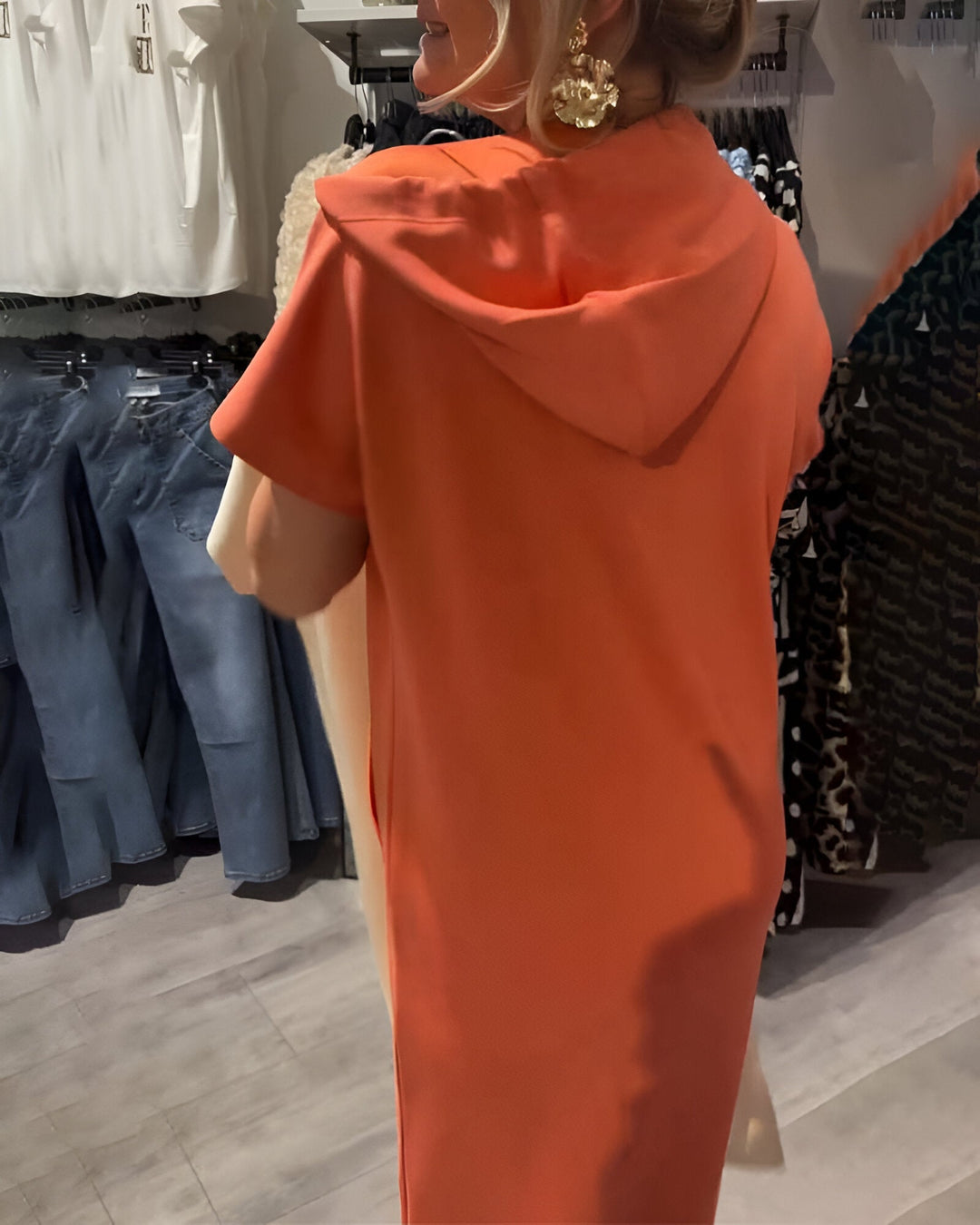 Sásquia - Casual jurk met capuchon