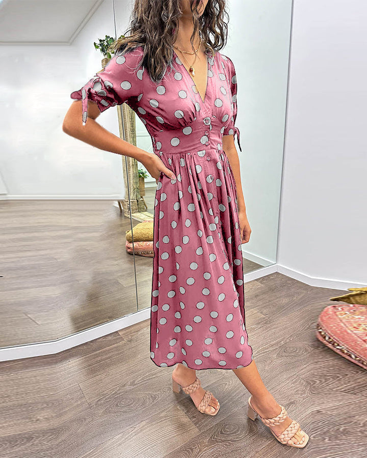 Mónica - Elegante Dotted Jurk