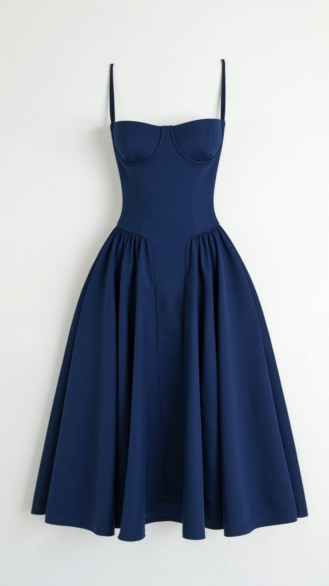 Odete - Midi-jurk met gestructureerde corsage