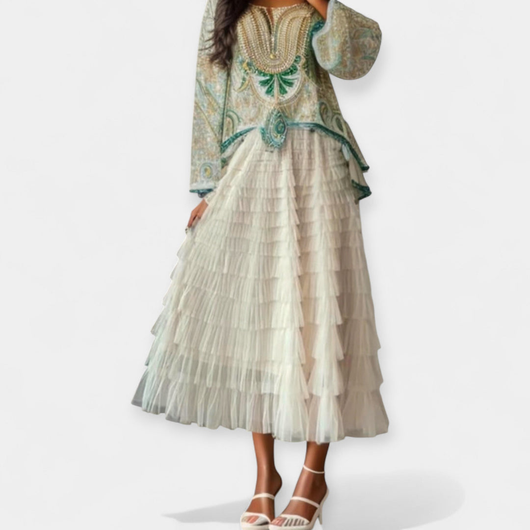 Elegante Rok met Tule Detail