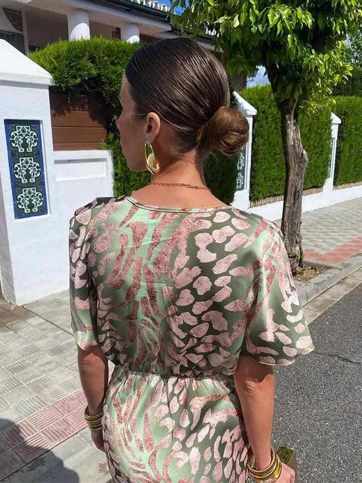 Constança - Bloemenjurk met Plissé