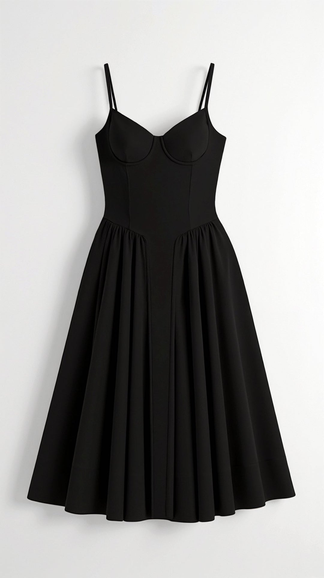 Odete - Midi-jurk met gestructureerde corsage