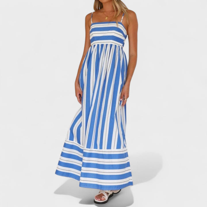 Isabel - Lange gestreepte jurk