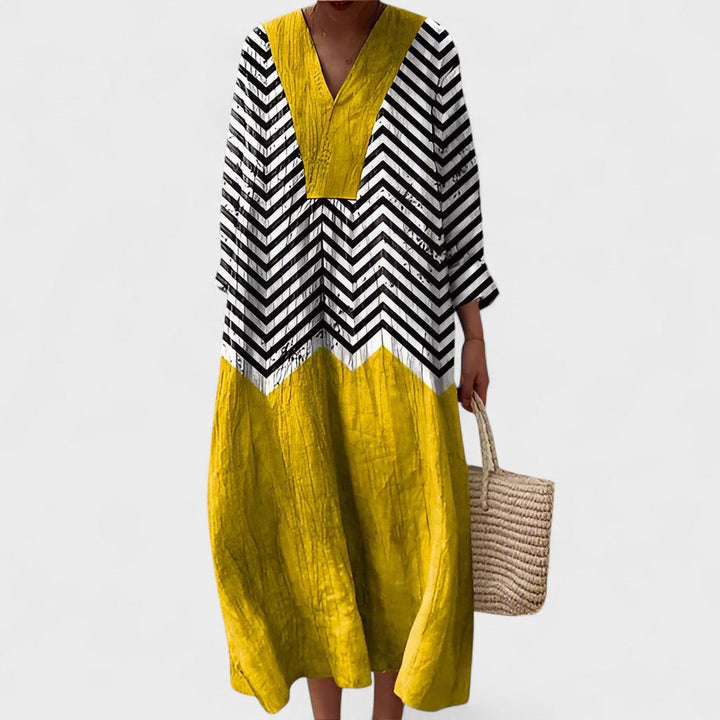 Carla - Elegante Geometrische Jurk