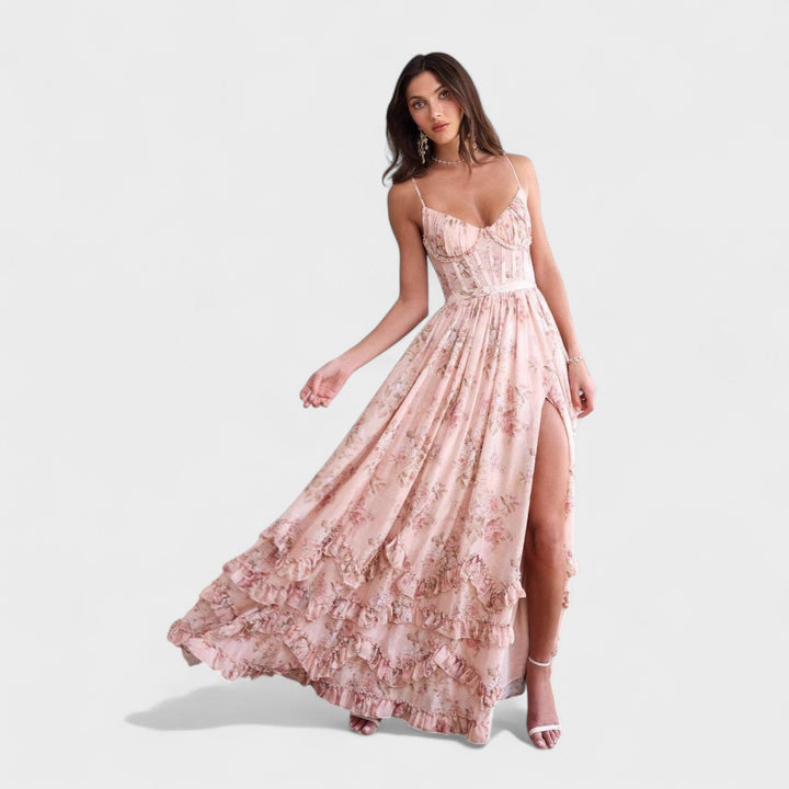 Florência - Lange bohemien jurk met split