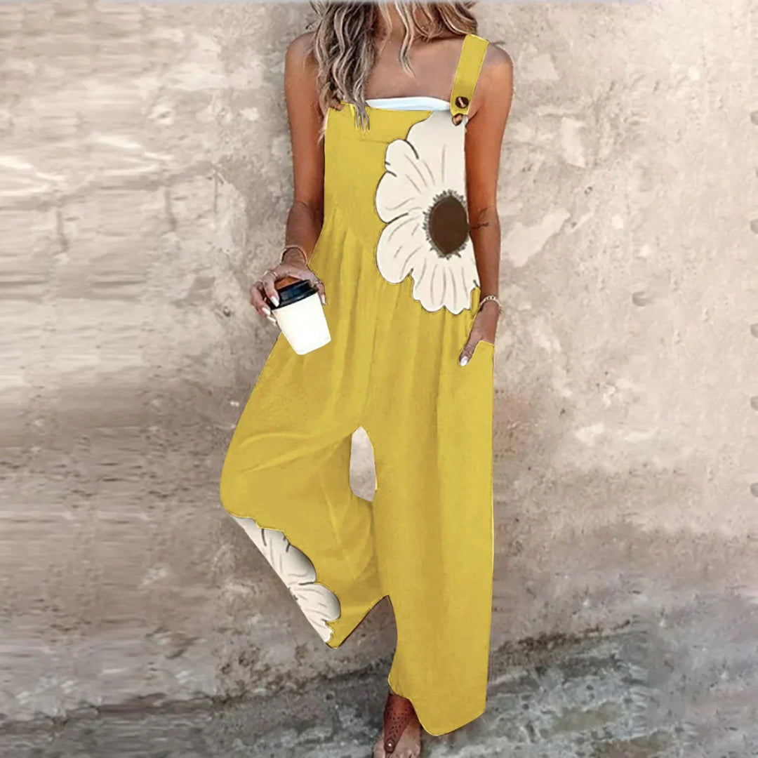 Comfortabele en Geprinte Jumpsuit