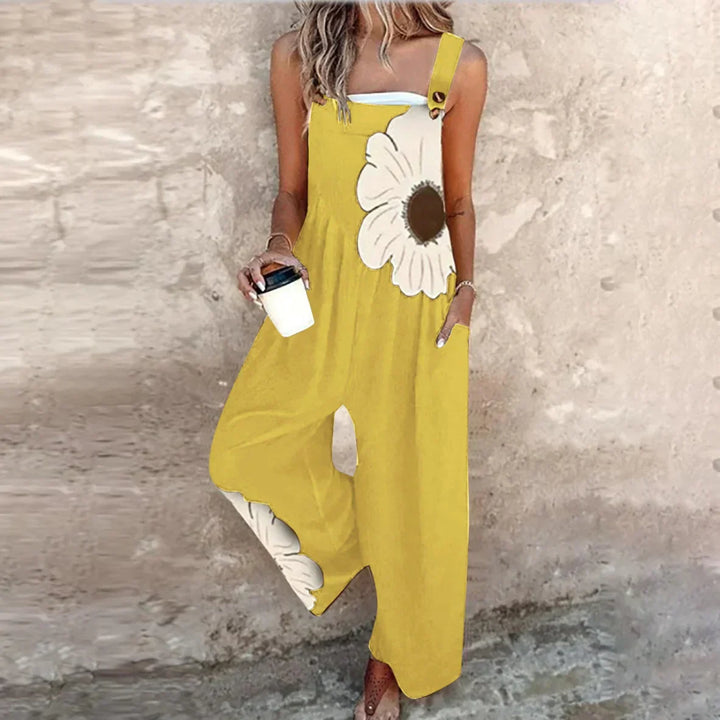 Comfortabele en Geprinte Jumpsuit