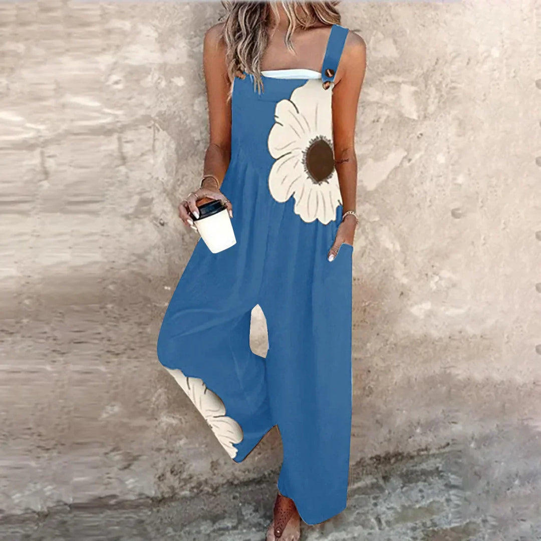 Comfortabele en Geprinte Jumpsuit