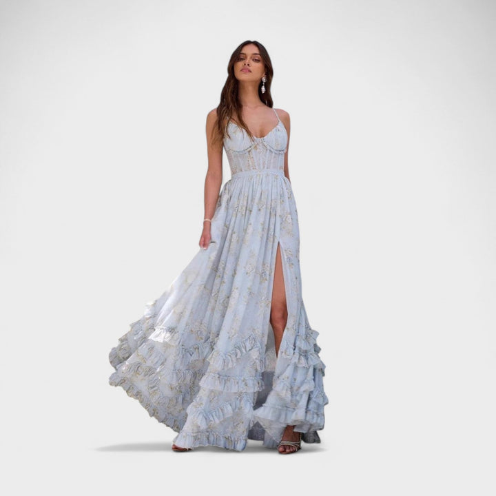 Florência - Lange bohemien jurk met split
