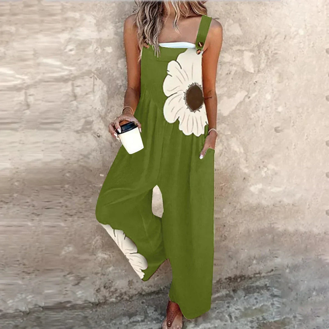 Comfortabele en Geprinte Jumpsuit