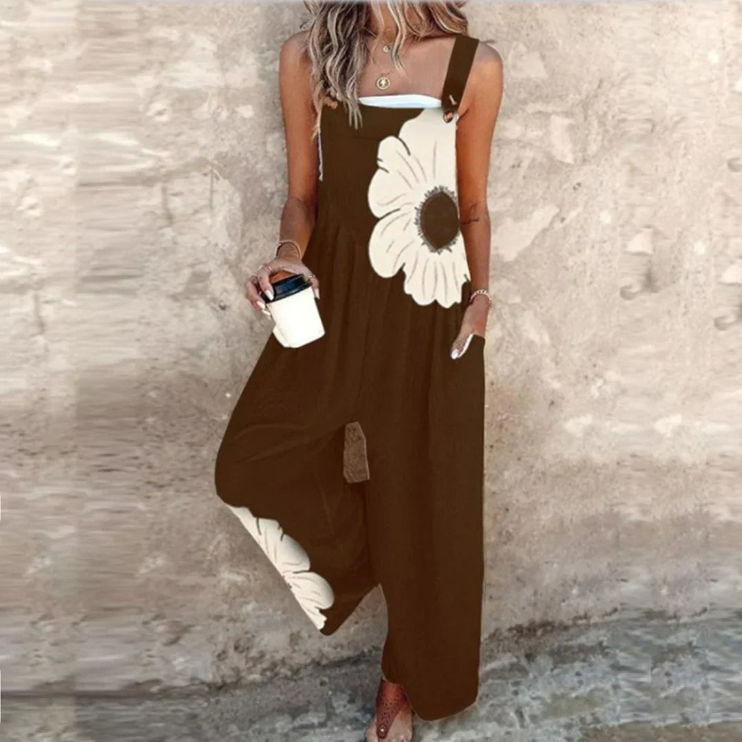 Comfortabele en Geprinte Jumpsuit