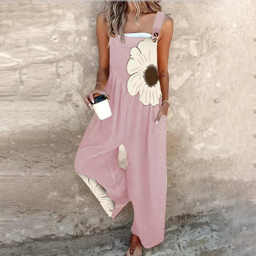 Comfortabele en Geprinte Jumpsuit