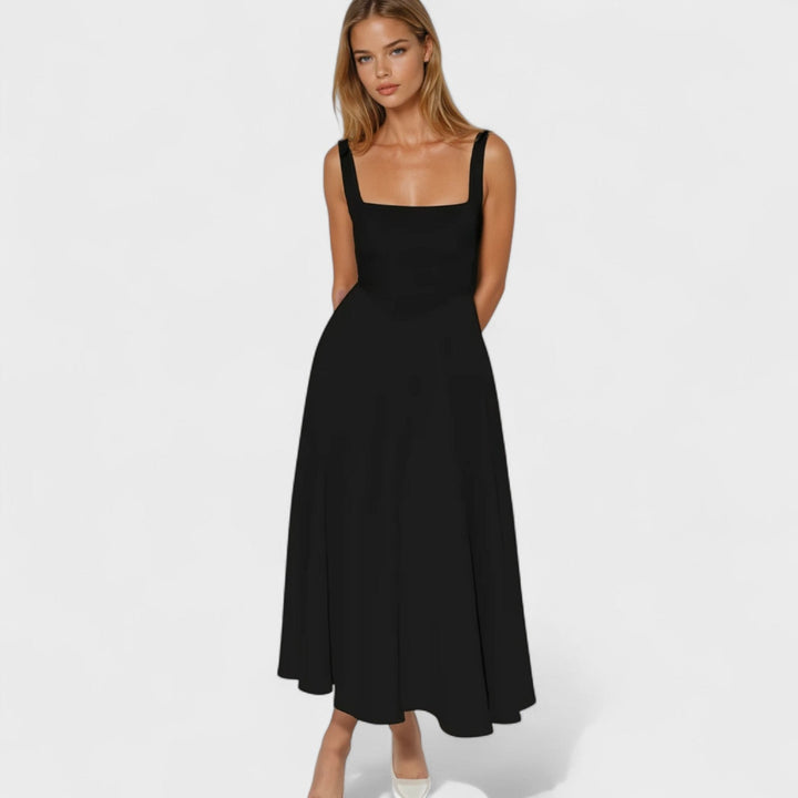 Maribel - Midi jurk met vierkante hals