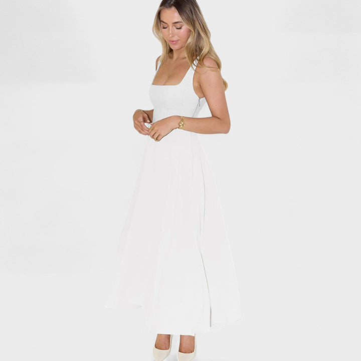 Maribel - Midi jurk met vierkante hals