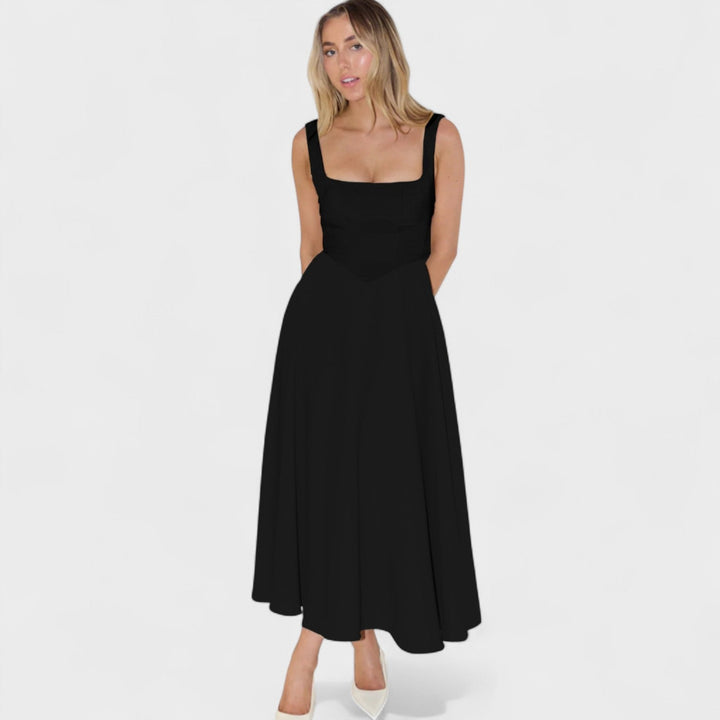 Maribel - Midi jurk met vierkante hals