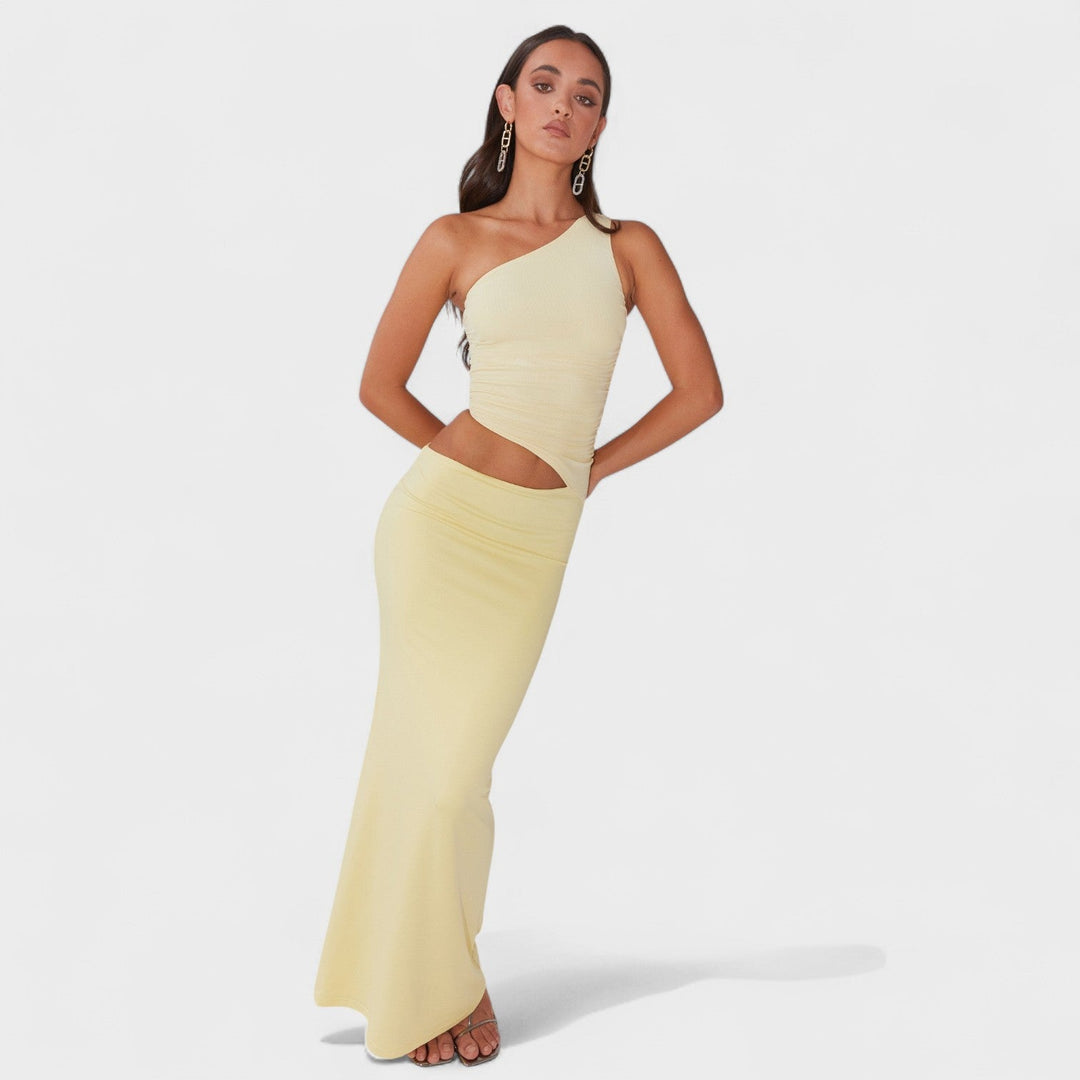 Serenela - Asymmetrische maxi jurk