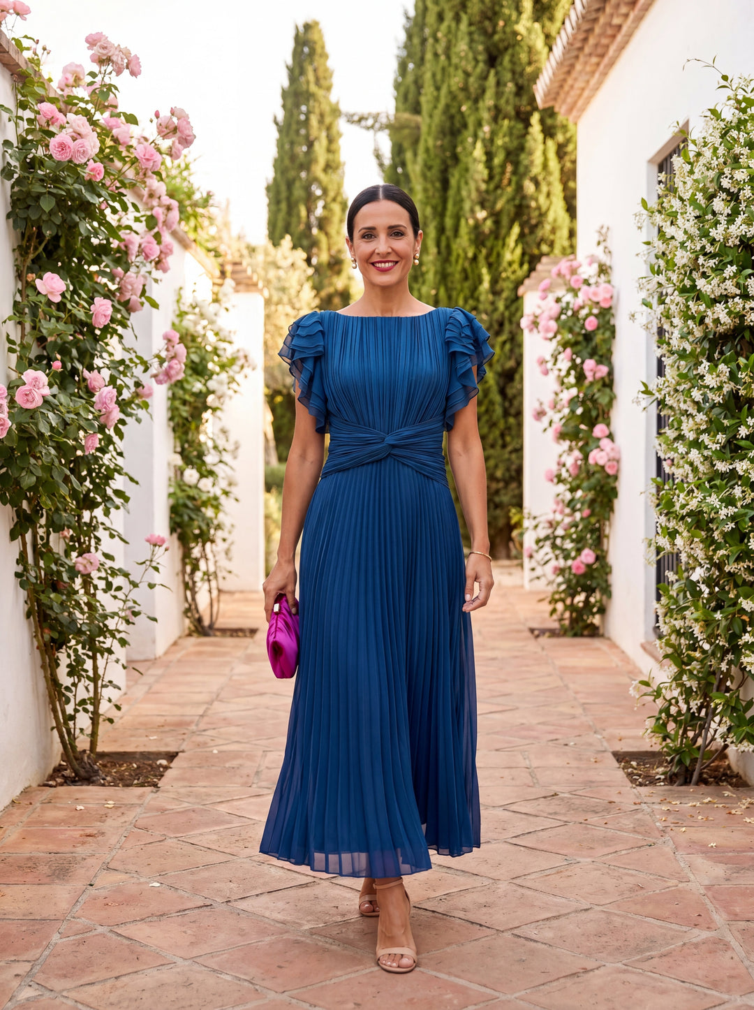 Valentina | Maxi Geplisseerde Gelegenheidsjurk