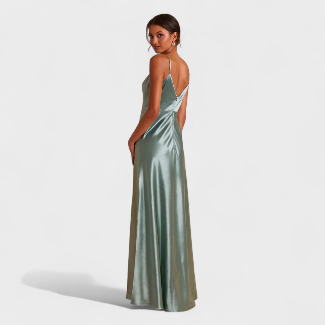 Lúcia - Lange Satin Jurk