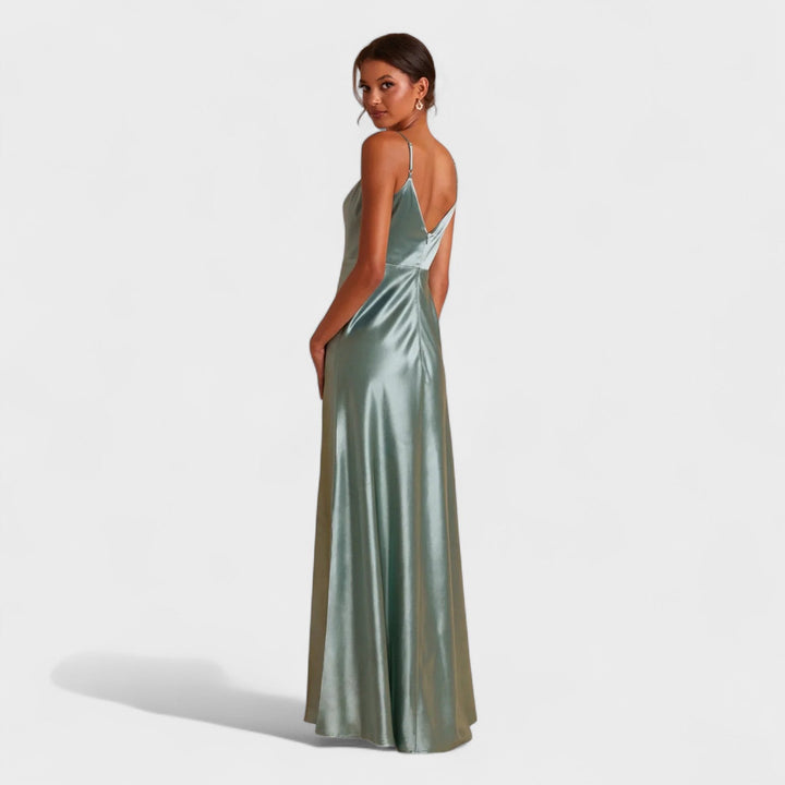 Lúcia - Lange Satin Jurk