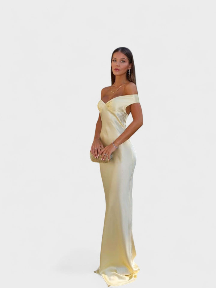 Bárbara - Maxi Jurk van Satijn