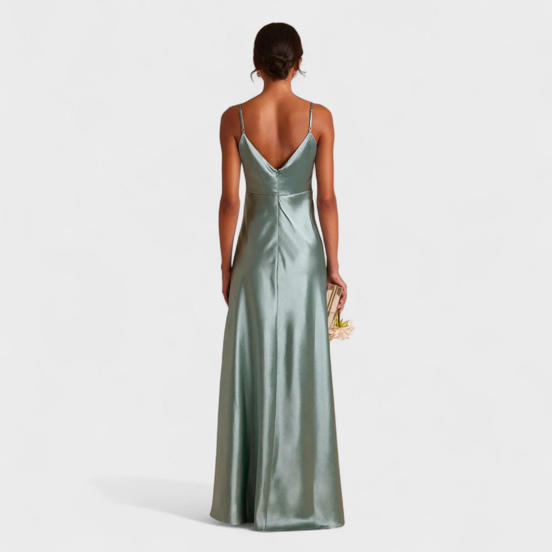Lúcia - Lange Satin Jurk