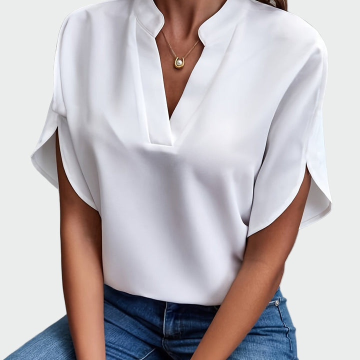 Blouse met gedrapeerd patroon