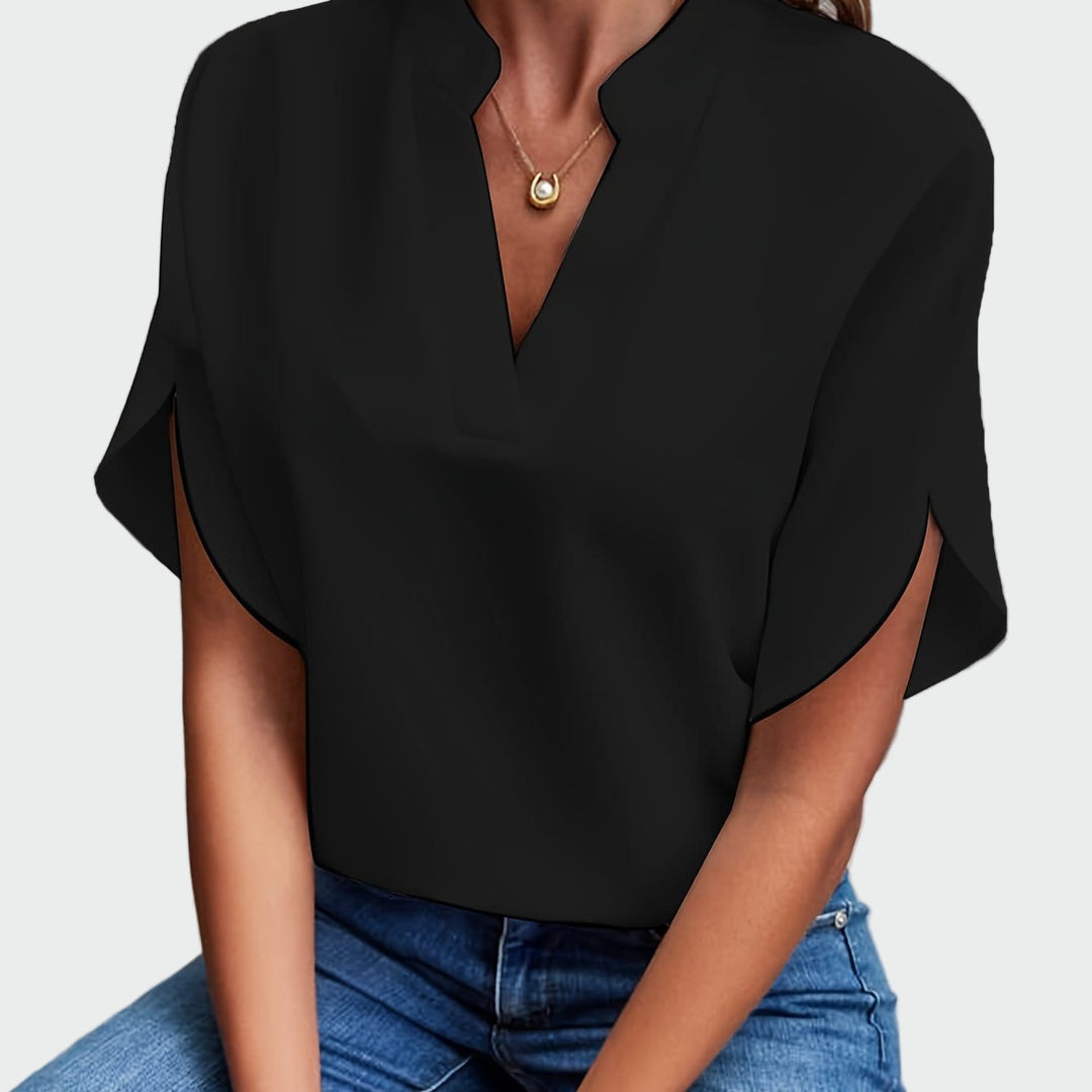 Blouse met gedrapeerd patroon