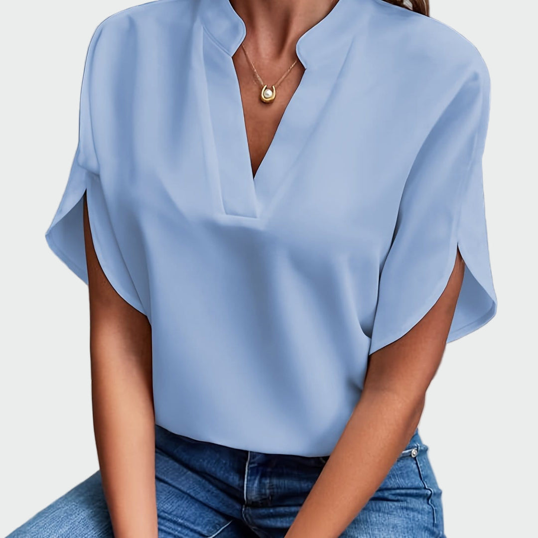 Blouse met gedrapeerd patroon