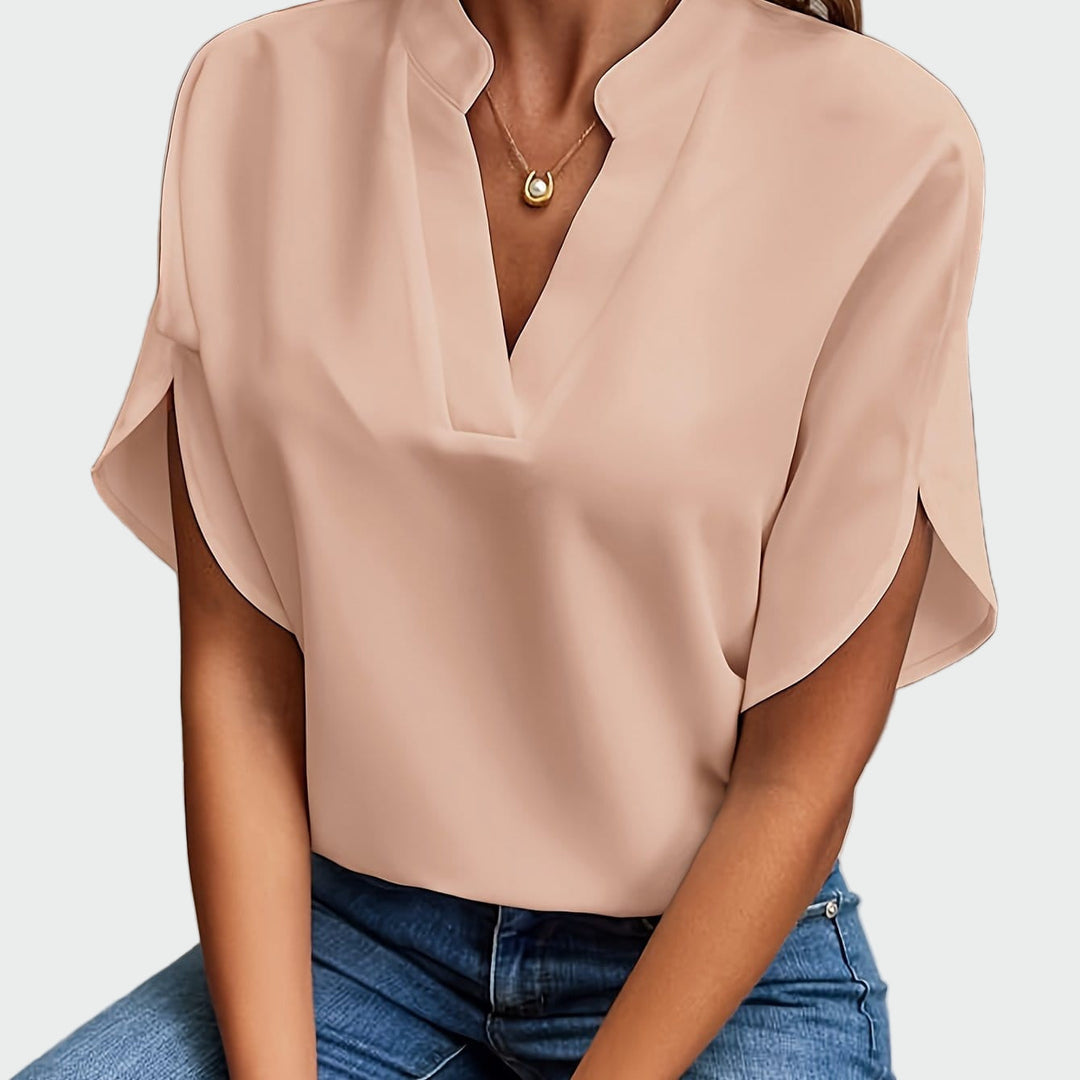 Blouse met gedrapeerd patroon