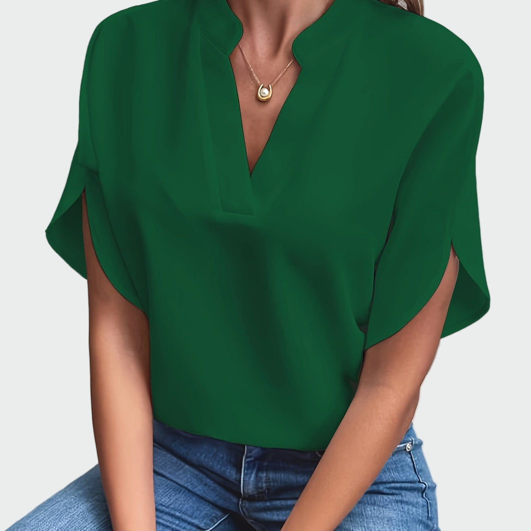 Blouse met gedrapeerd patroon