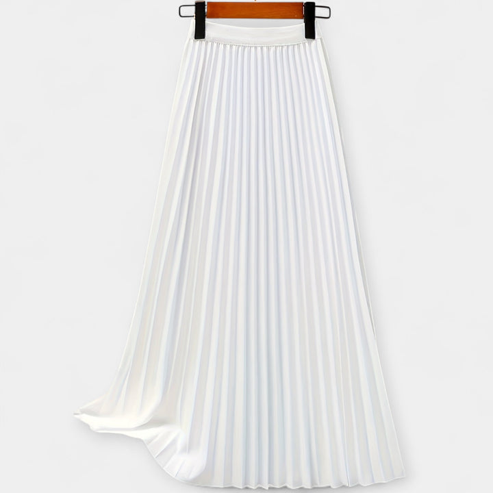 Plissé Satin Lange Rok