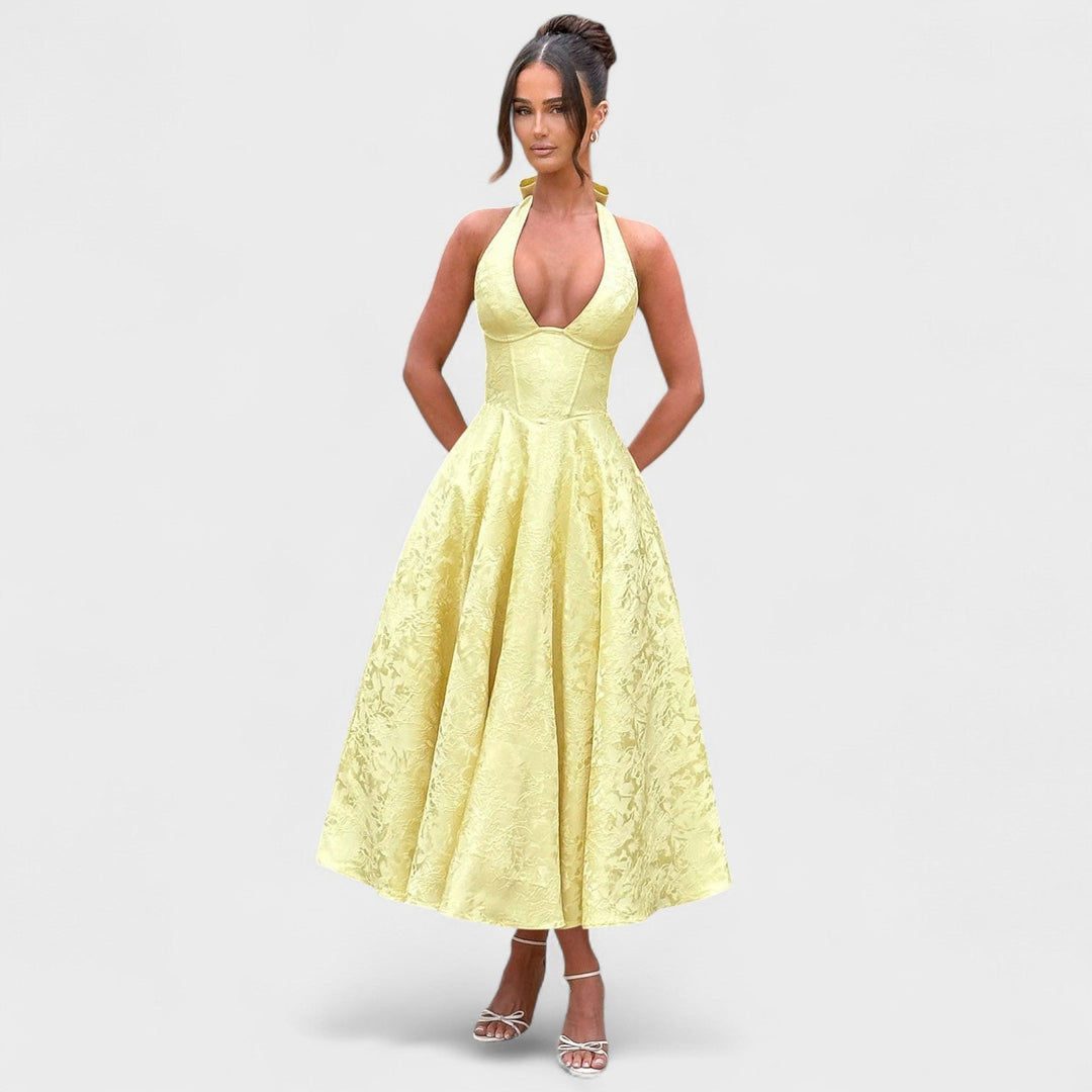 Halina - Midi-jurk met korset