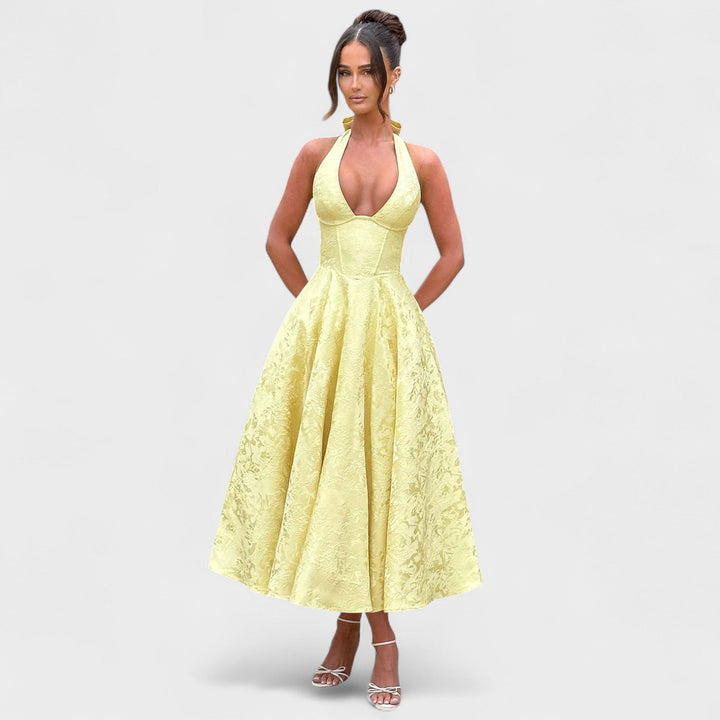Halina - Midi-jurk met korset