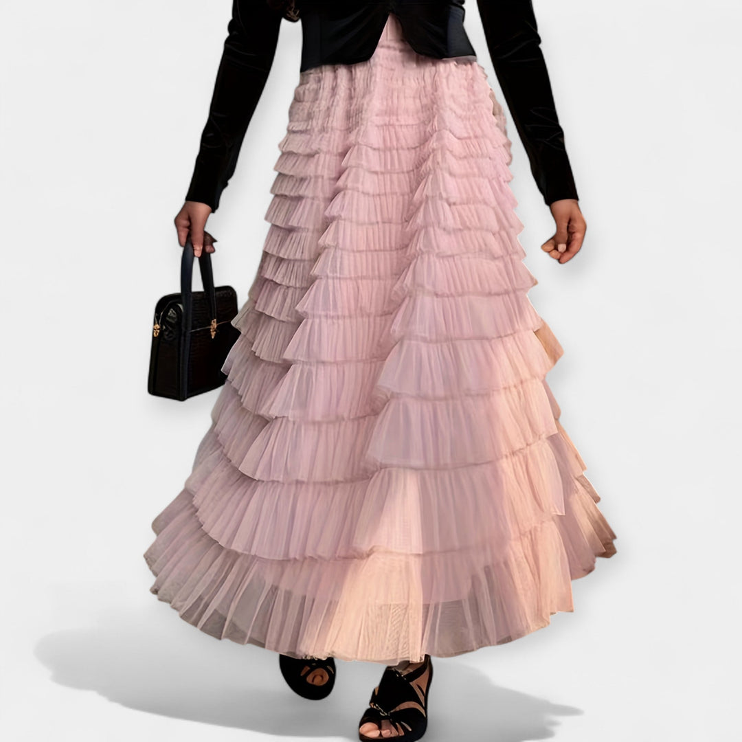 Elegante Rok met Tule Detail