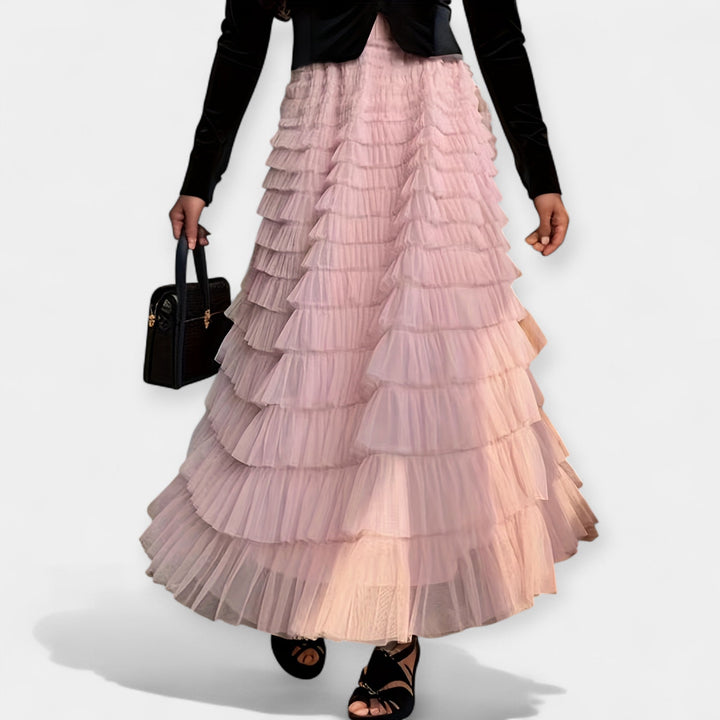 Elegante Rok met Tule Detail