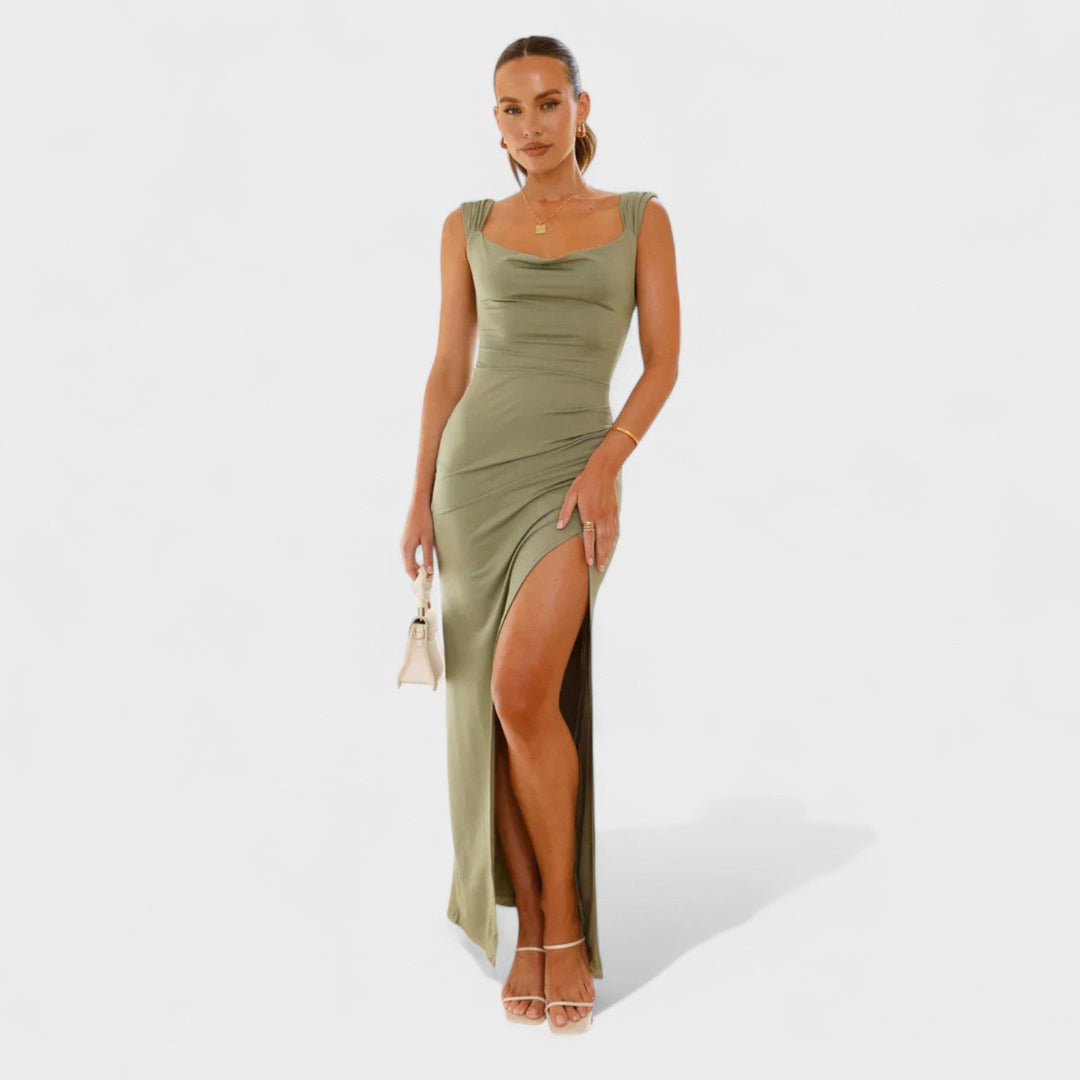Sarela - Lange jurk met open rug