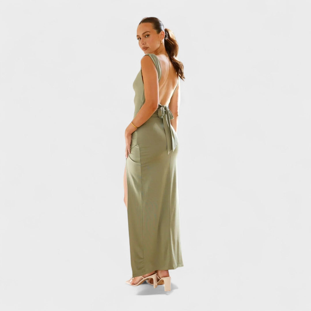 Sarela - Lange jurk met open rug