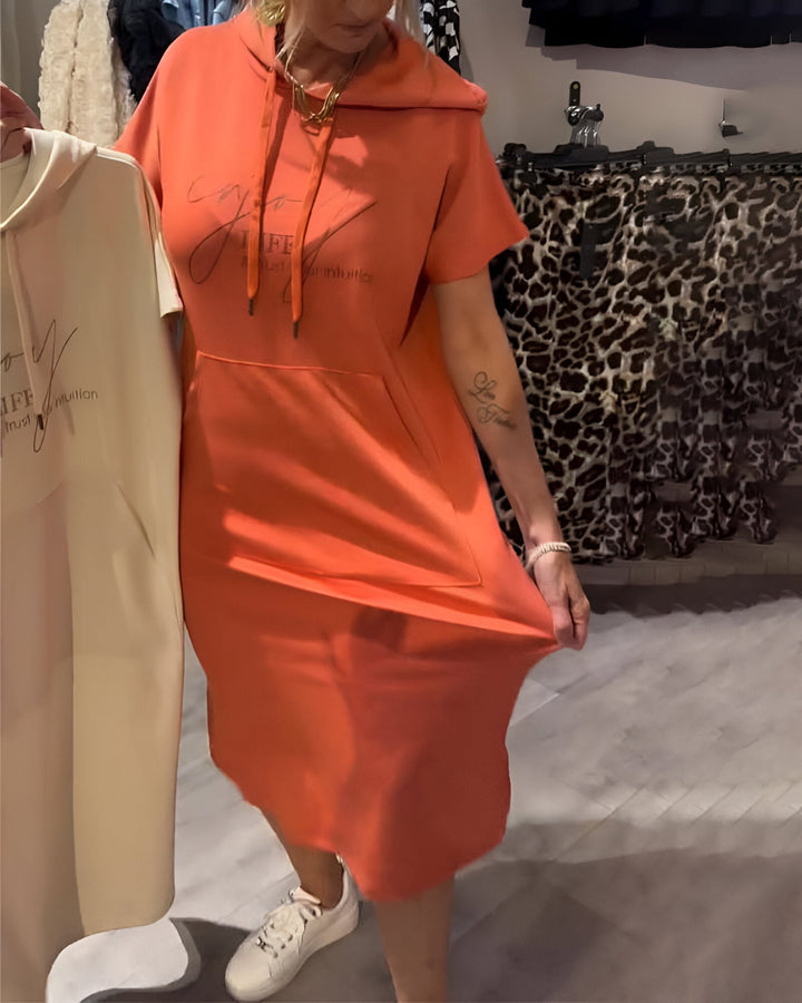Sásquia - Casual jurk met capuchon