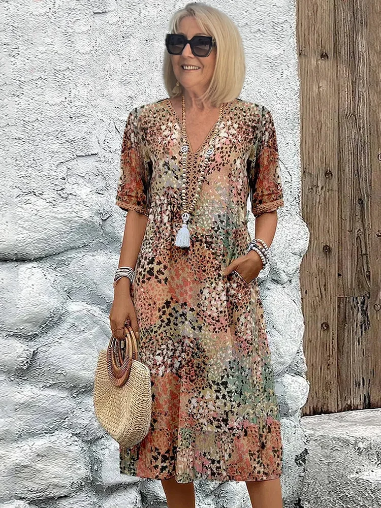Lia - Dames Midi Jurk