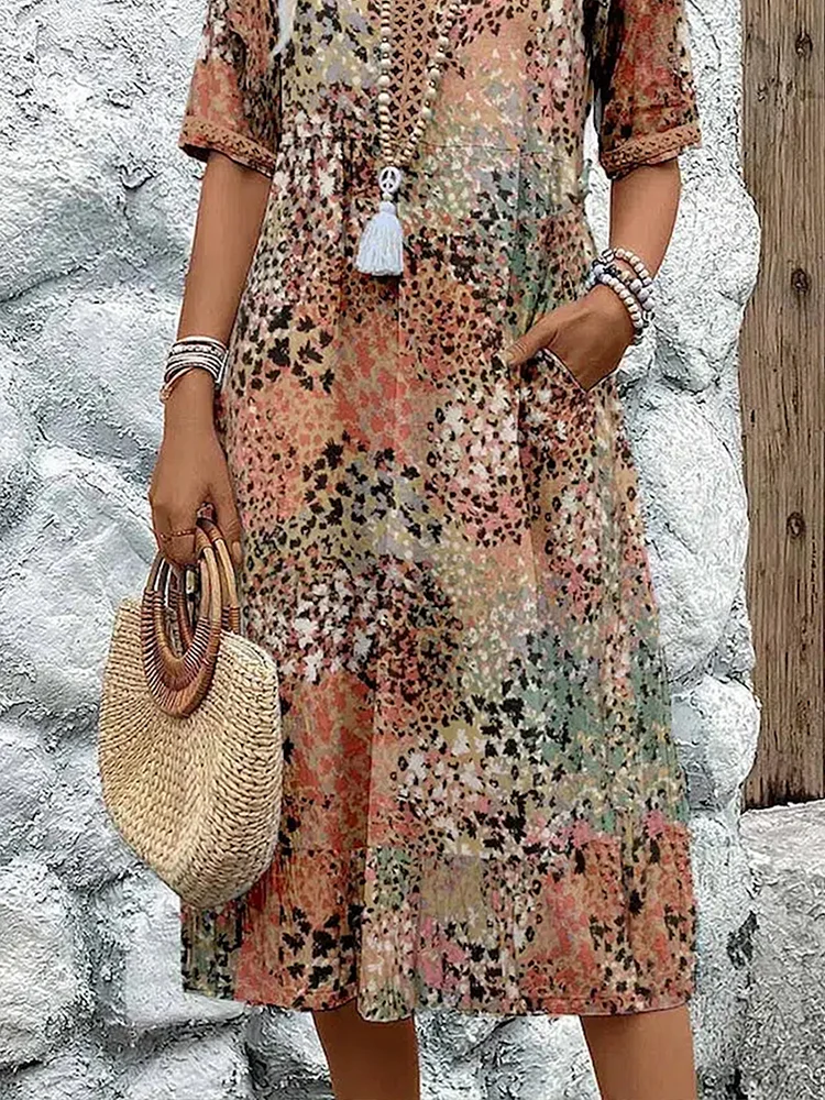 Lia - Dames Midi Jurk