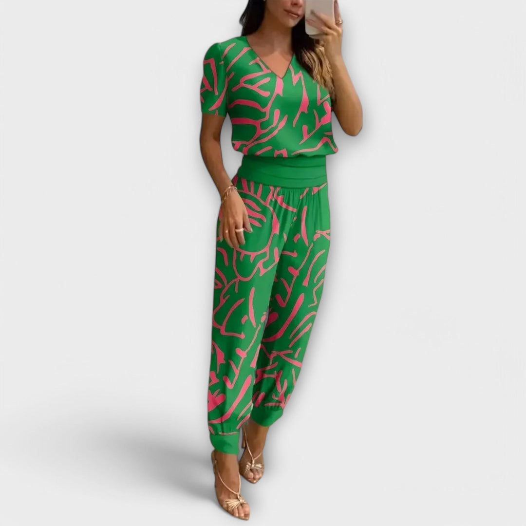 Irmelinda - Elegante set met top en broek