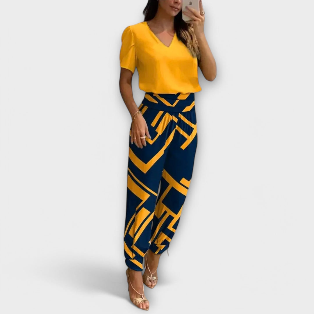 Irmelinda - Elegante set met top en broek