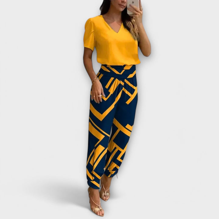 Irmelinda - Elegante set met top en broek