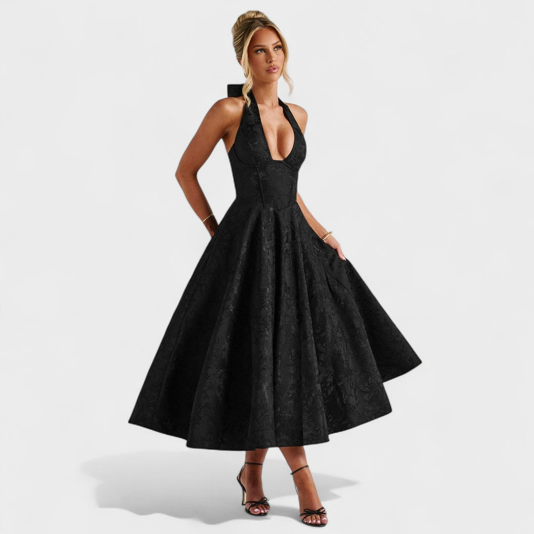 Efi - Textured midi-jurk